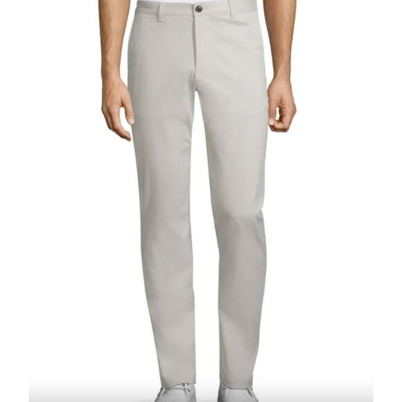 Theory Mens 29 Zaine Witten Flat Front Pants in Off White Capsule Minimalist - Picture 2 of 7